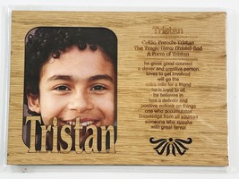 TRISTAN Personalized Name Profile Laser Engraved Wood Picture Frame Magnet - $9.90