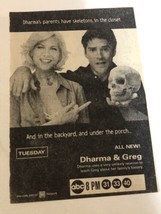 Dharma &amp; Greg Tv Guide Vintage Print Ad Jenna Elfman Thomas Gibson Tpa8 - £4.77 GBP