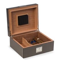 Carbon Fiber Wood Cigar Humidor with Spanish Cedar Lining - $59.95