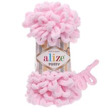 Alize Puffy Finger Loop Yarn - Multicolored Chunky Yarn for Hand Knitting Blanke - £12.74 GBP+