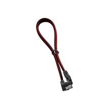 CableMod ModMesh Sleeved Right Angle SATA 3 Cable (Blood Red, 30cm) - £14.85 GBP