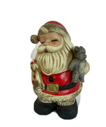 Homco Santa Claus Piggy Bank Vintage 1995 Ceramic 6.25&quot; x 4.5&quot; with Stopper - £11.24 GBP