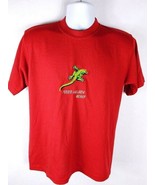 Puerto Vallarta Mexico Iguana Men&#39;s T-Shirt XL Graphic Short Sleeve Red - £11.04 GBP