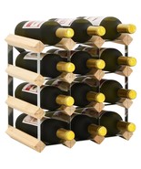 vidaXL Pinewood Wine Rack for 12 Bottles, Stackable &amp; Foldable Storage C... - €89,12 EUR