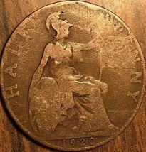 1920 Uk Great Britain Half Penny - £1.36 GBP