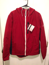 Nautica Fleece Lined Hooded Red Ski Jacket Mens Small Full Zip Style JR9305 - £14.01 GBP