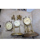 Lot Of Vintage Anniversar Clocks &amp; Parts Pendulums Dials partial complet... - $46.74