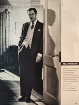 1953 Esquire Original Art Fashion Portrait Photograph REX HARRISON George Platt - £12.74 GBP