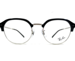 Ray-Ban Eyeglasses Frames RB7229 2000 Black Silver Round Full Rim 53-20-145 - $94.04
