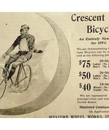 Crescent Bicycles 1894 Advertisement Victorian Bikes Western Wheel #2 AD... - €21,63 EUR Crescent Bicycles 1894 Advertisement Victorian Bikes Western Wheel #2 AD... - €21,63 EUR