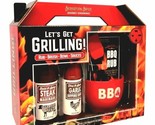 &quot;Let&#39;s Get Grilling!&quot; BBQ Seasoning &amp; Sauce, Spice Rub/ Dip/ Bowl/Brush ... - $21.29