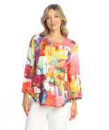 Jess &amp; Jane shirt med to Xlarge 1x to 2x PS3-2051 round hem neck Cancun ... - $1,191.61 MXN+