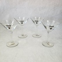 Pottery Barn Set Of 4 Glass &quot;Stirred&quot; Martini Glasses New - $36.37