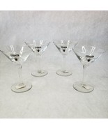 Pottery Barn Set Of 4 Glass &quot;Stirred&quot; Martini Glasses New - £28.73 GBP