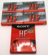 Sony HF 90 &amp; Sony HF 60 Blank Cassettes Brand New Sealed Lot of 6 - £10.19 GBP