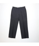 Vintage 90s Streetwear Mens 36x32 Wool Cuffed Wide Leg Chino Pants Charc... - $123.21 CAD