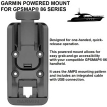 Garmin Powered Mount For Gpsmap® 86 Series One-Handed, Quick-Release Operation - $82.00