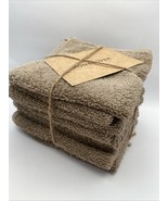 Homelover Organic Turkish Wash Cloths Light Brown Set of 8 New with Tags - $20.84 CAD