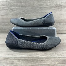 Rothys Size 7 The Flat in Navy Birdseye Blue Heathered Rounded Toe Ballet Flats - £30.48 GBP