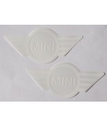  6&quot; Mini Cooper Emblem Wings Sticker in White  *clear background* - £1.59 GBP