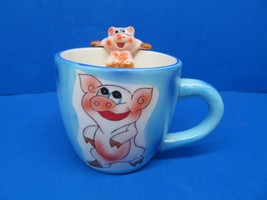 Mullberry Home Collection Blue And Pink Pig Cup Mug VGC - £7.86 GBP