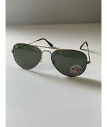 Ray Ban Sunglasses Aviator RB3025 003/58 Silver G15 Green POLARIZED 58mm - $79.57 CAD