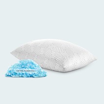 SLEEP ZONE Queen Size Shredded Memory Foam Bed Pillow for Sleeping, Removable Co - £50.78 GBP