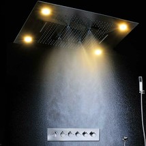 High-pressure water Saving Best LED Shower Stainless Steel, 23&quot;x31&quot;, Matt Black - £2,428.88 GBP