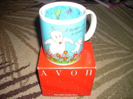 coffee mug avon breakfast in bed mug with napkin nib - £18.09 GBP