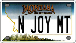 N Joy MT Montana Novelty Mini Metal License Plate Tag - £11.76 GBP