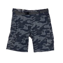 Iron Co Men&#39;s Belted Stretch Performance Hybrid Cargo Shorts Camo SZ 40 - £9.33 GBP