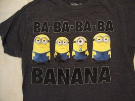 Despicable Me 2 Minions &quot;Ba-ba-ba-ba Banana&quot; Cute Funny Dark Gray T Shirt S / M - £15.08 GBP