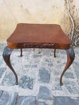 Antique hand carved wooden coffee table, Ottoman age, XIX century hand c... - $620.00