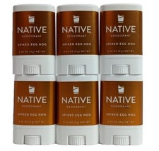 6X Native Limited Edition Spiked Eggnog  Deodorant Mini Travel Size .35 Oz. Each - £14.91 GBP