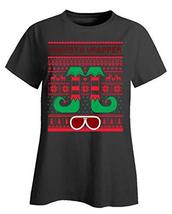 Kellyww Gangsta Wrapper Elf Christmas Gangster Rapper - Ladies T-Shirt Black - £26.10 GBP