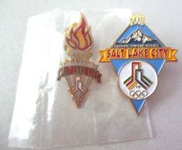 2002 SLC Salt Lake City Olympic Winter Games Pins Flame Mountain - $10.88