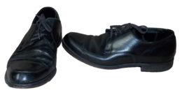 O&#39;Sullivan BLACK LEATHER Oxford Mod Hip Plain Tie Lace Shoes Vintage 10 ... - $36.50