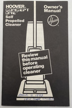 Vintage Hoover Concept One Cleaner Instruction Booklet Manual Book #5651... - £8.15 GBP