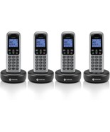Motorola Voice Cordless Phone System W/ 4 Digital Handsets +, Dark Grey ... - £96.78 GBP