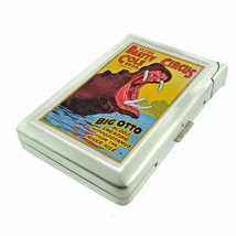 Circus Hippo Em1 100&#39;s Size Cigarette Case with Built in Lighter Metal Wallet - £17.30 GBP