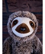 Stuffed Sloth Soft Plush Toy 12&quot; x 22&quot; Hook &amp; Loop Feet Arms Wrap Around... - £9.99 GBP