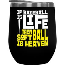 If Baseball Is Life Then Softball Is Heaven. Funny Gift For Mom, Dad, Grandpa, G - £22.09 GBP