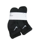 Nike Everyday Cushioned Ankle Socks Black 6 Pack Women&#39;s 6-10 / Youth 5Y... - £21.50 GBP