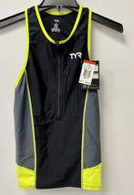 TYR Men&#39;s Competitor Tri Tank, Black/Lime, US size Mens Small, EU size 30 - £19.98 GBP