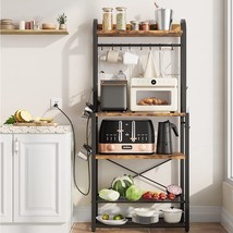 Bakers Rack, Coffee Bar With Power Outlet, Buffet Table With Hutch,, Amyove. - £83.10 GBP