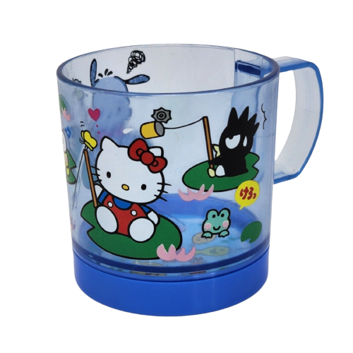 VINTAGE 1995 SANRIO HELLO KITTY KEROPPI PLASTIC DRINK MUG CUP BALL GAME JAPAN - $65.55
