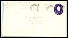 1953 US Cover - Fort Leonard Wood, Missouri to Wichita, Kansas U12 - £2.28 GBP