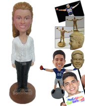 Personalized Bobblehead Simple Sophisticated Lady Standing Upright - Leisure &amp; C - £66.49 GBP