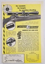 1956 Print Ad Weaver Rifle Scopes Models K8 &amp; K10 El Paso,Texas - $8.98