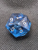Vintage Gamescience Translucent Blue D20 (0-9) Twice Dice - $645.15 MXN